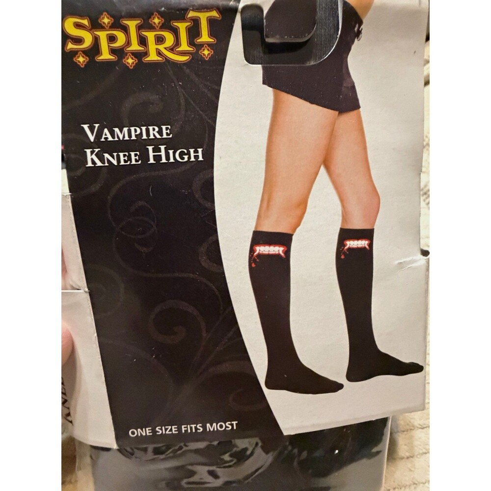 Spirit Vampire Knee High Stockings Black One Size